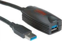 Roline 12.04.1096 USB 3.0 Aktív hosszabbító kábel 5m - Fekete