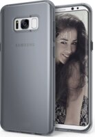 Samsung G955 Galaxy S8+ Ultra Slim 0.3 mm Szilikon hátlap tok - Fekete-Átlátszó