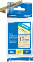Brother TZE-MPGG31 P-Touch 12mm Feliratozógép szalag - Arany mintás alapon fekete