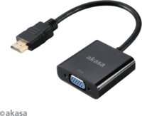Akasa HDMI apa - VGA anya adapter - Fekete