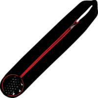 Miggö Strap&Wrap Párnázott nyakpánt és védőburkolat MILC gépekhez - Fekete/Piros