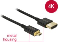 Delock 84782 HDMI - HDMI Micro-D (apa - apa) kábel 1.5m - Fekete