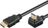 Well CABLE-HDMI/HDMI-2.0-10-WL HDMI - HDMI 90° "L" (Apa-Apa) kábel 1m - Fekete