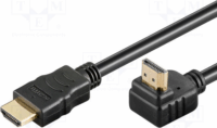 Goobay 31918 HDMI - HDMI 90° "L" (Apa-Apa) kábel 3m - Fekete