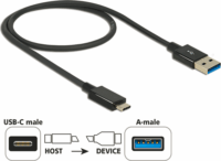 Delock 83983 USB 3.1 Type-C - USB Type-A (apa -apa) kábel 1m - Fekete
