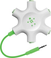 Belkin RockStar Multi 5x 3.5mm jack anya - 1x 3.5mm apa) Headphone Splitter - Fehér