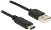 Delock 83326 USB 2.0 A - USB 2.0 C (apa - apa) kábel 0.5m - Fekete