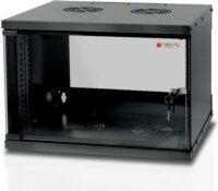 TechlyPro 19" Fali rack szekrény 6U 450mm - Fekete