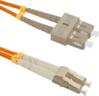 Qoltec 54042 LC/UPC - SC/UPC Optikai Duplex kábel 5m - Narancssárga