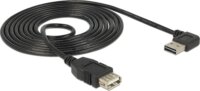 Delock 83553 Easy USB USB 2.0 A 90° apa - USB 2.0 A anya kábel 3m - Fekete