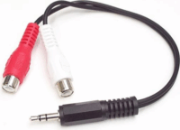 Startech MUMFRCA 3.5mm Jack apa - 2x RCA anya kábel 0.15m - Fekete