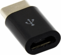 Sbox AD.USB-C B USB 2.0 anya - Type-C apa adapter - Fekete