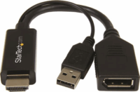 Startech HDMI apa - USB apa + DisplayPort anya adapter - Fekete