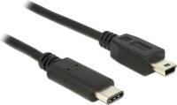 Delock 83335 USB Type-C™ 2.0 - USB 2.0 Mini-B (apa - apa) kábel 0.5m - Fekete