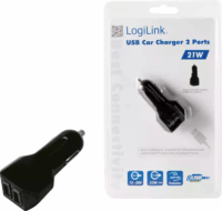 Logilink PA0102 Autós töltő 4.2A (2x USB) Fekete