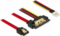 Delock SATA 6 Gb/s 7pin + Floppy 4pin - SATA 22pin kábel 30cm