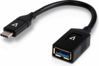 V7 V7U3C-BLK-1E USB-C apa - USB-A anya kábel 0.1m - Fekete