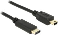 Delock 83336 USB 2.0 Mini-B - USB 2.0 C (apa - apa) Kábel 2m - Fekete