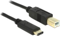 Delock 83330 USB-C 2.0 - USB-B 2.0 (apa - apa) kábel 2m - Fekete