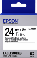 Epson C53S656006 24 mm Feliratozógép szalag - Fekete alapon fehér
