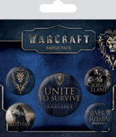 World of Warcraft - The Alliance kitűzőcsomag (5 db)