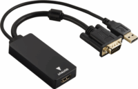 Hama VGA - HDMI+USB (AUDIO) adapter Fekete