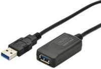 Digitus DA-73104 USB-A 3.0 (apa - anya) aktív hosszabbító kábel 5m - Fekete