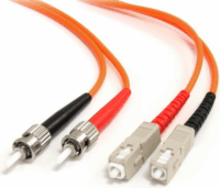 Startech FIBSTSC2 optikai patch kábel ST - SC Duplex 2m - Narancssárga