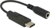DeLOCK USB-C apa - 3.5mm Jack anya adapter - Fekete