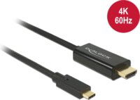 Delock 85290 USB-C - HDMI (apa - apa) kábel 1m - Fekete