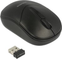 Delock 12494 Wireless Optikai mini egér - Fekete