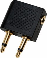 LogiLink Airline Audio adapter (2x 3.5mm Jack apa - 1x 3.5mm Jack anya)