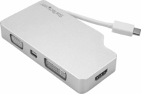 Startech USB-C apa - VGA + DVI + HDMI + Mini DisplayPort anya adapter - Ezüst