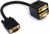Startech VGA apa - 2x VGA anya adapter - Fekete
