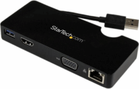 Startech USB3SMDOCKHV USB-A 3.0 Dokkoló - Fekete
