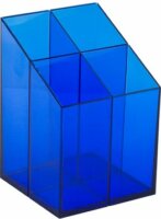 ICO Szögletes írószertartó - Áttetsző kék