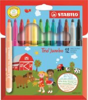 Stabilo Trio Jumbo 3mm Filc készlet - 12 szín