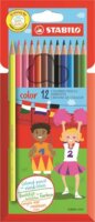 Stabilo Color Hatszögletű színes ceruza készlet 12 szín