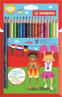 Stabilo Color Hatszögletű színes ceruza készlet 18 szín