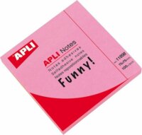Apli 75x75mm újrahasznosított jegyzettömb - Neon rózsaszín (100 lap / tömb)