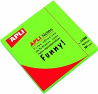 Apli 75x75mm újrahasznosított jegyzettömb - Neon zöld (100 lap / tömb)