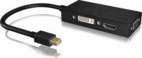 RaidSonic IcyBox IB-AC1032 Mini DisplayPort apa - VGA + HDMI + DVI-D anya adapter - Fekete