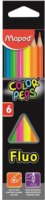 Maped Color'Peps Fluo háromszögletű Színes ceruza készlet 6db-os