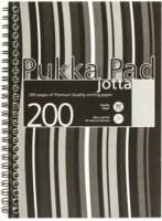 Pukka Pad Stripe Jotta 100 lapos A5 vonalas spirálfüzet - Fekete