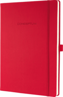 Sigel Conceptum 194 lapos A4 vonalas jegyzetfüzet -Piros