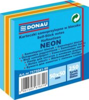 Donau Neon 50x50mm öntapadó jegyzettömb - 6 színű (250 lap / tömb)