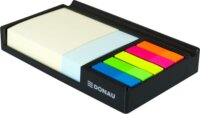 Donau Memo doboz Műanyag jegyzettömbtartó + Jegyzettömb csomag - 7 színű