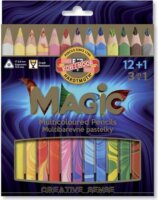 Koh-i-Noor Magic 3408 Háromszögletű színes ceruza készlet 12+1 különböző szín (13 db/csomag)