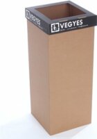 Recobin Slim 50L Újrahasznosított Szelektív hulladékgyűjtő - Fekete (Vegyes)