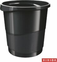 Esselte Europost Vivida 14 literes Műanyag Papírkosár - Fekete